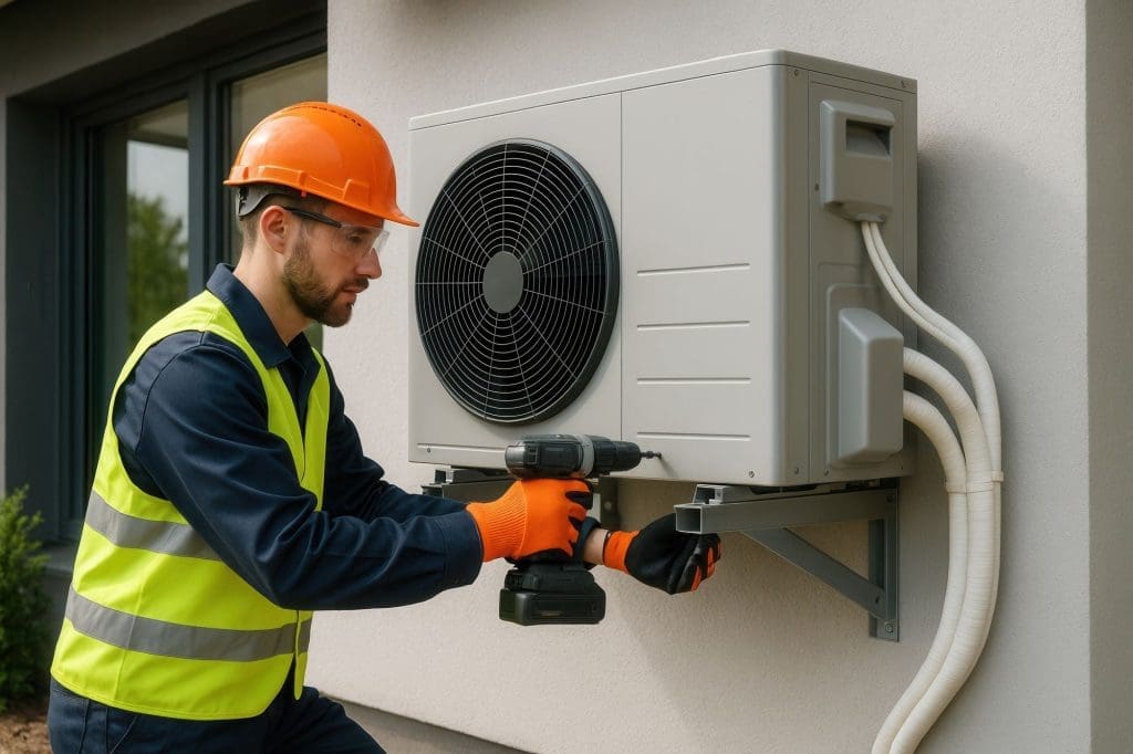 Installation de pompe à chaleur air/eau : chauffage et eau chaude dans un seul système